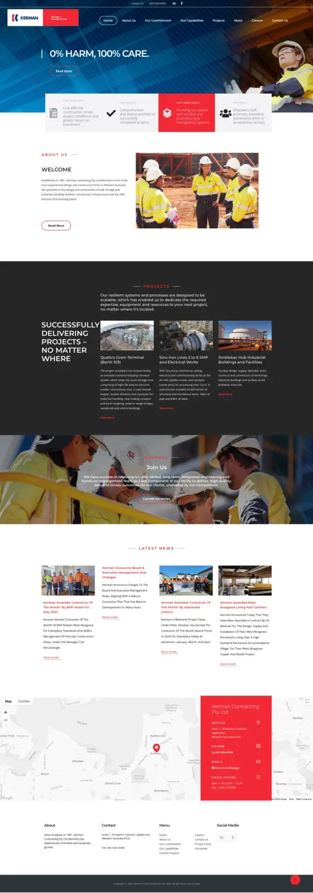 Website designed by Bouncing Orange for Kerman Engineering